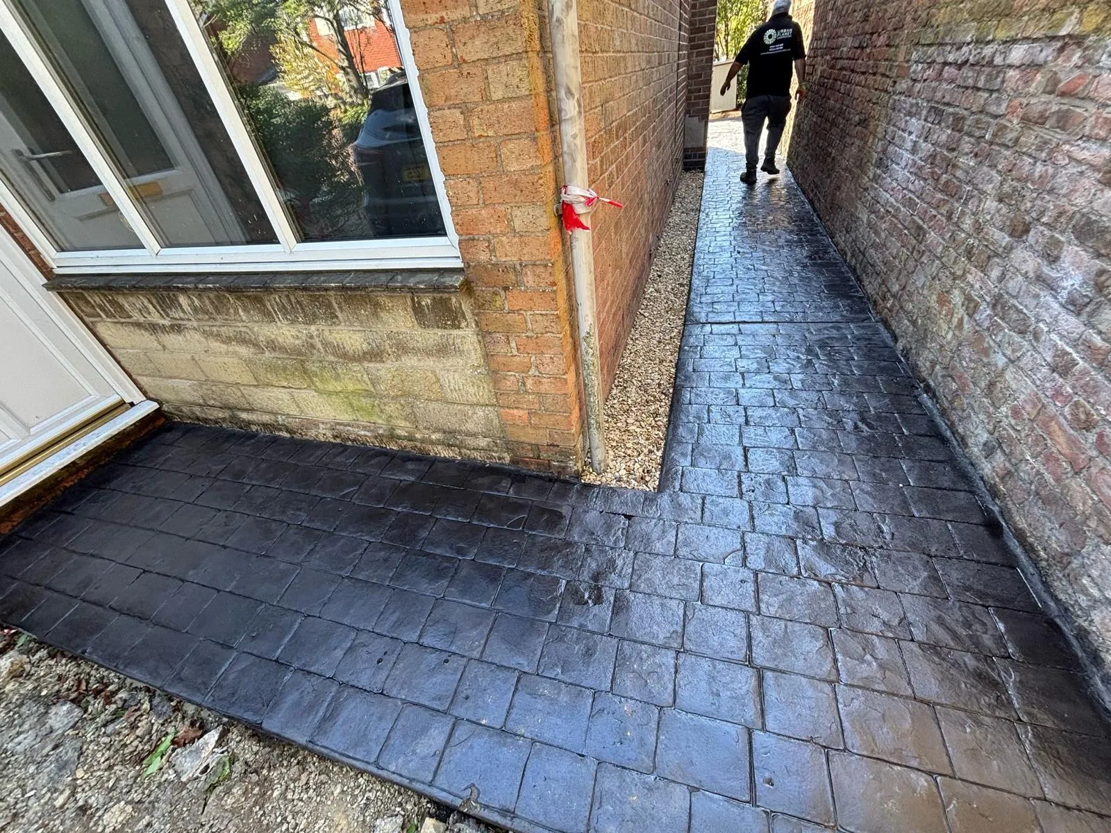 Pattern-imprinted concrete driveway in Holbeach by Urban Planet Construction
