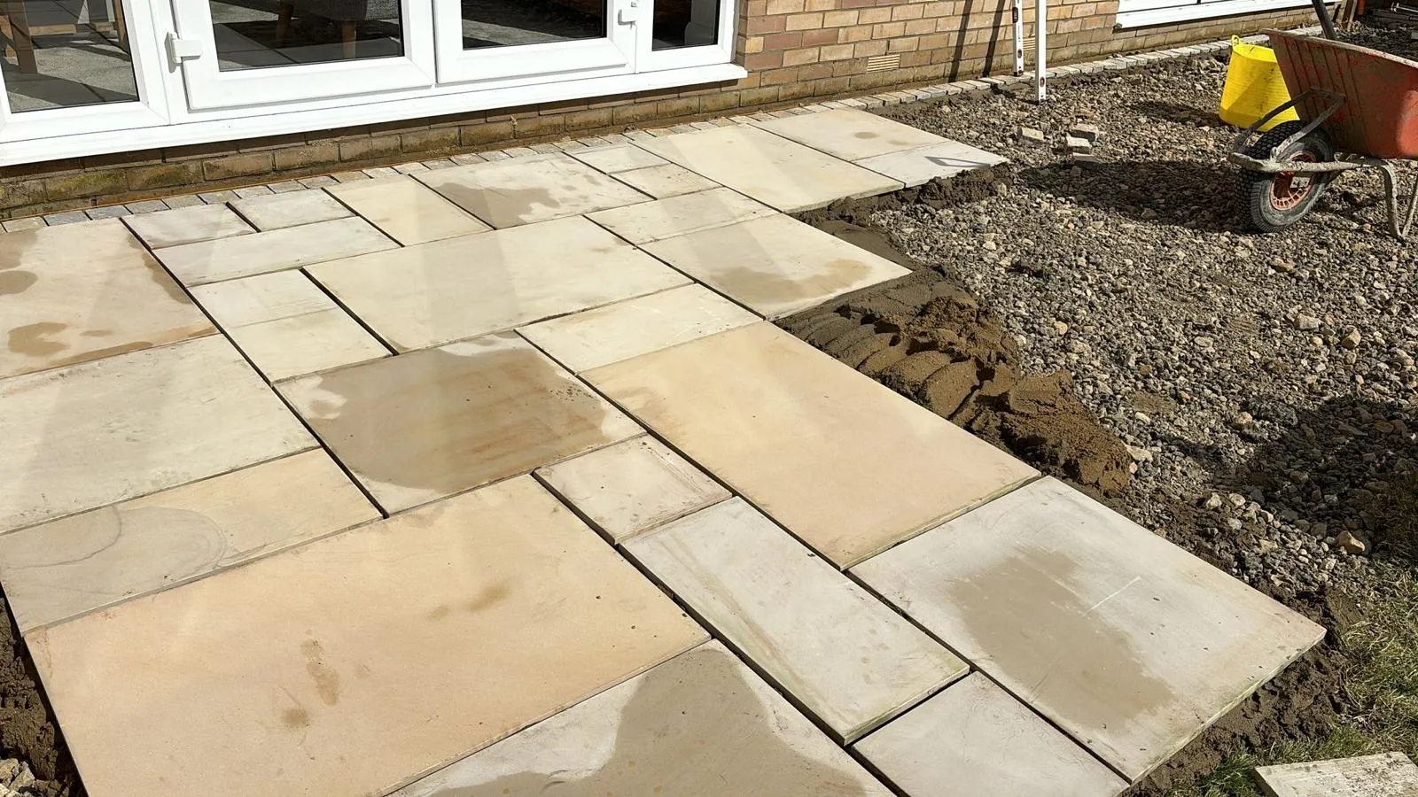 Garden steps in sandstone